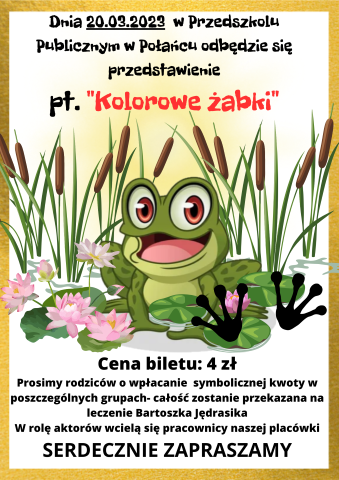 ZAPRASZAMY NA przedstawienie pt. Kolorowe żabki 3